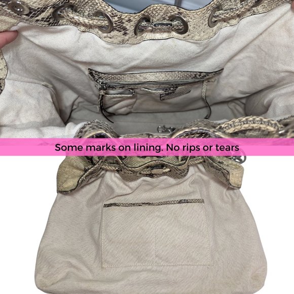 Michael Kors Embossed Snake Large Slouchy Hobo Bag EUC - Picture 7 of 13